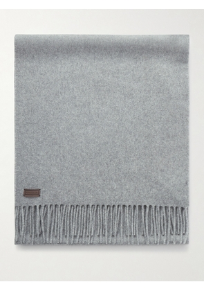 Canali - Fringed Cashmere Scarf - Men - Gray