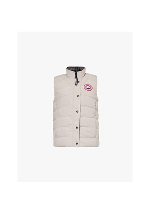 Womens Canada Goose Freestyle Funnel-Neck Brand-Patch Shell Gilet