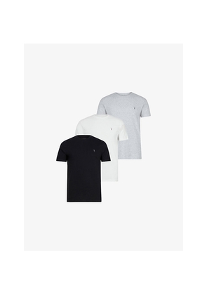 Mens Allsaints Tonic Crew-Neck Short-Sleeve Cotton T-Shirt Pack Of Three