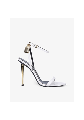 Womens Tom Ford Padlock Leather Heeled Sandals