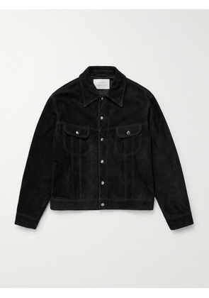 Studio Nicholson - Aaron Levine Boston Suede Trucker Jacket - Men - Black - S
