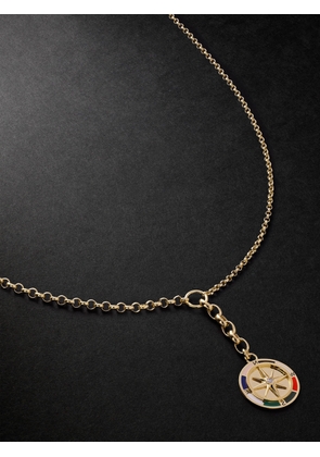 Foundrae - Internal Compass 18-Karat Gold, Enamel and Diamond Necklace - Men - Gold