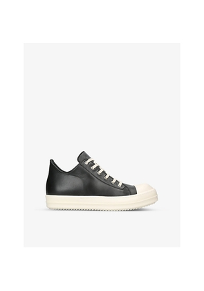 Mens Rick Owens Classic Toe-Cap Leather Low-Top Trainers