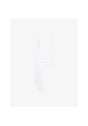 Womens Mistress Rocks Plunge Draped Woven Mini Dress