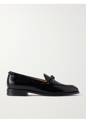 Valentino Garavani - Bowshire Patent-Leather Loafers - Men - Black - EU 40