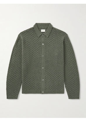 Aimé Leon Dore - Open-Knit Wool-Blend Shirt - Men - Green - S