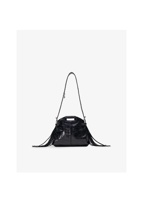 Womens Maje Miss M Logo-Charm Leather Shoulder Bag