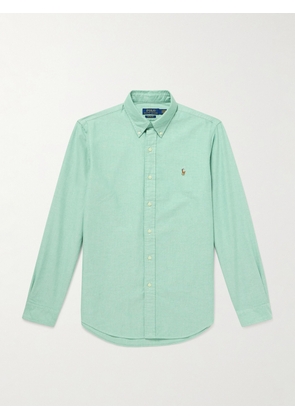 Polo Ralph Lauren - Button-Down Collar Logo-Embroidered Cotton Shirt - Men - Green - XS