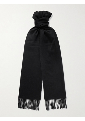 Johnstons of Elgin - Fringed Cashmere Scarf - Men - Black