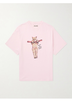 Story mfg. - Printed Cotton-Jersey T-Shirt - Men - Pink - S