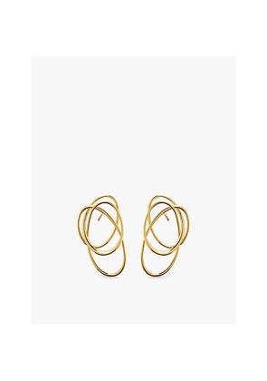 Womens Monica Vinader Nura Wrap 18ct Yellow Gold-Plated Vermeil Sterling-Silver Earrings
