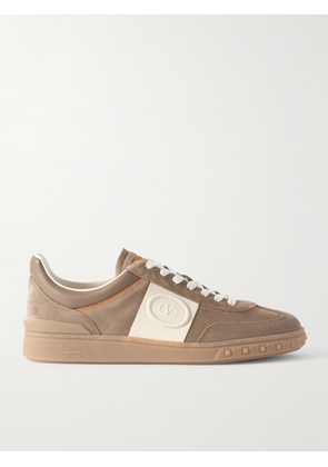 Valentino Garavani - Upvillage Leather-Trimmed Suede Sneakers - Men - Brown - EU 41