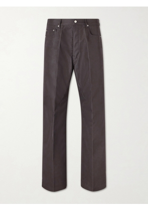 Rick Owens - Geth Straight-Leg Organic Cotton-Blend Canvas Trousers - Men - Brown - UK/US 28