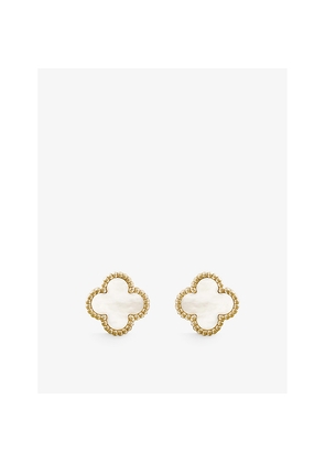 Van Cleef & Arpels Sweet Alhambra Gold and Mother-Of-Pearl Stud Earrings