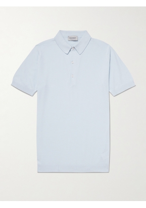 John Smedley - Roth Slim-Fit Sea Island Cotton Polo Shirt - Men - Blue - S