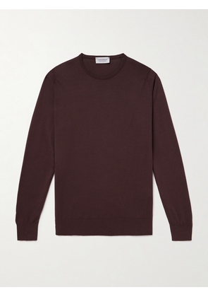 John Smedley - Hatfield Slim-Fit Sea Island Cotton Sweater - Men - Brown - S