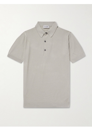 John Smedley - Roth Slim-Fit Sea Island Cotton Polo Shirt - Men - Gray - S
