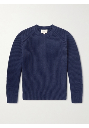Folk - Direction Ribbed Wool-Blend Sweater - Men - Blue - XS