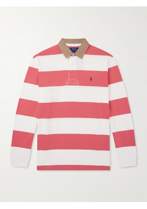 Polo Ralph Lauren - Logo-Embroidered Striped Cotton-Jersey Rugby Shirt - Men - Red - XS
