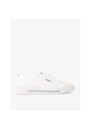 Womens Carvela Diamond Low-Top Faux Leather Trainers