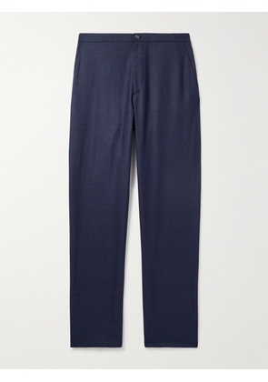 Boglioli - Straight-Leg Virgin Wool-Flannel Trousers - Men - Blue - IT 46