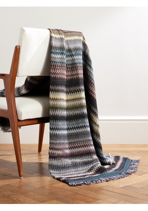 Missoni Home - Blur Fringed Jacquard-Knit Wool-Blend Throw - Men - Multi