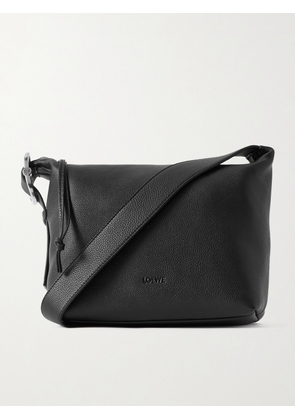 LOEWE - Loop Full-Grain Leather Messenger Bag - Men - Black