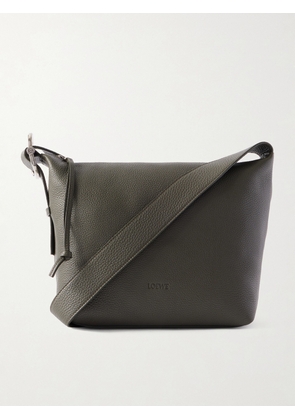 LOEWE - Loop Full-Grain Leather Messenger Bag - Men - Green