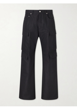 Rick Owens - Geth Straight-Leg Cotton-Blend Canvas Cargo Trousers - Men - Black - UK/US 28