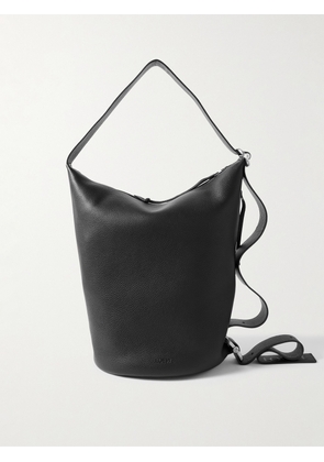 LOEWE - Loop Medium Logo-Debossed Leather Bucket Bag - Men - Black