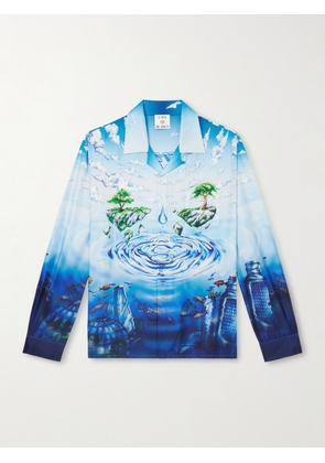 Casablanca - Lost Atlantis Printed Silk-Twill Shirt - Men - Blue - S
