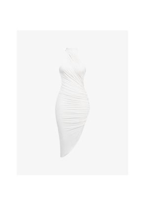 Womens Mistress Rocks Gathered Open Back Stretch-Jersey Midi Dress