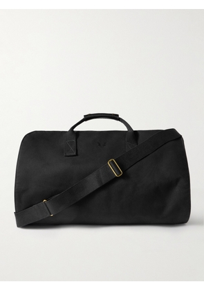 Bennett Winch - Leather-Trimmed Cotton-Canvas Suit Carrier and Holdall - Men - Black