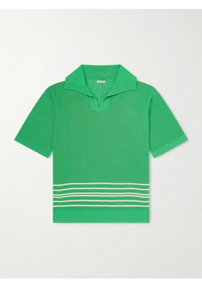 BODE - Bentgrass Striped Cotton Polo Shirt - Men - Green - S