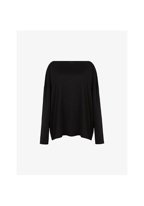 Womens Allsaints Rita Oversized-Fit Cotton-Blend Top