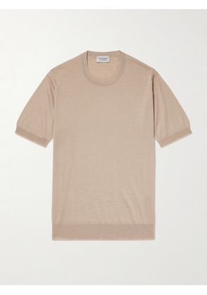 John Smedley - Hilcote Merino Wool and Sea Island Cotton-Blend T-Shirt - Men - Neutrals - S