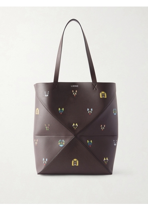 LOEWE - Louis Wain Puzzle Fold XL Leather Tote Bag - Men - Brown