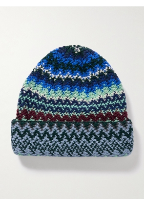 Missoni - Jacquard-Knit Wool Beanie - Men - Blue