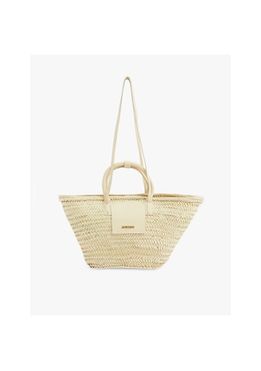 Womens Jacquemus Le Panier Soleil Palm Tote Bag