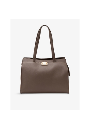 Womens Reiss Delphine Grained Leather Tote Bag