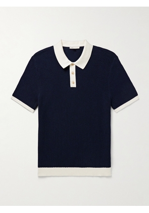 Onia - Cotton and Linen-Blend Polo Shirt - Men - Blue - S