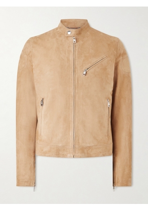 Dolce&Gabbana - Slim-Fit Suede Jacket - Men - Brown - IT 48