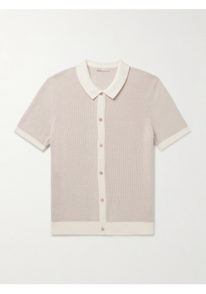 Onia - Two-Tone Cotton and Linen-Blend Shirt - Men - Neutrals - S