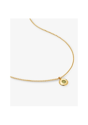Womens Monica Vinader August Birthstone 18ct Gold Vermeil and Peridot Necklace