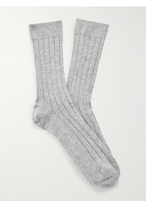 Johnstons of Elgin - Ribbed Cashmere Socks - Men - Gray - M/L