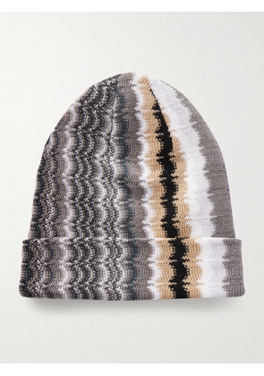 Missoni - Striped Wool Beanie - Men - Gray