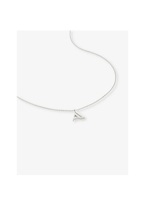 Womens Monica Vinader A Letter-Charm Sterling-Silver Pendant Necklace
