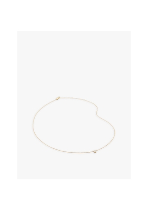Womens Monica Vinader Lab-Grown 14ct Yellow-Gold and 0.06ct Lab-Grown Diamond Pendant Necklace