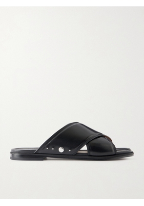Maison Margiela - Tabi Embellished Leather Slides - Men - Black - EU 40