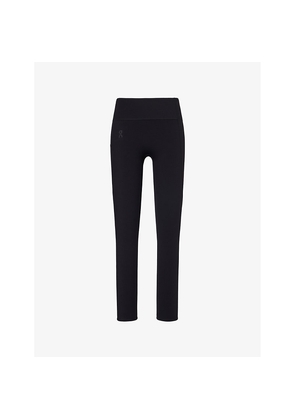 Womens On Studio Brand-Print Stretch-Woven Leggings